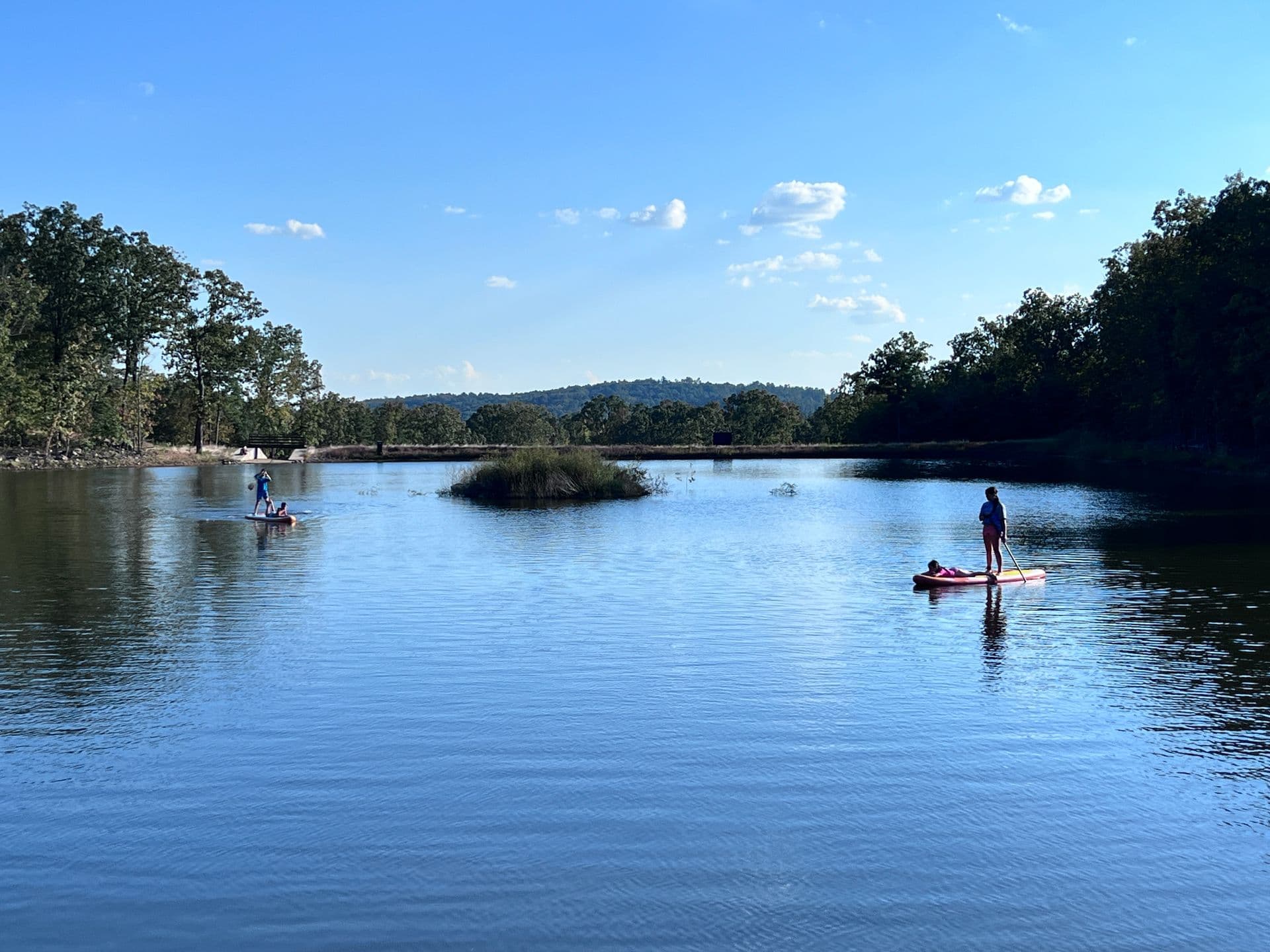 Stone Lake, the private five-acre lake at the center of Stonebrook